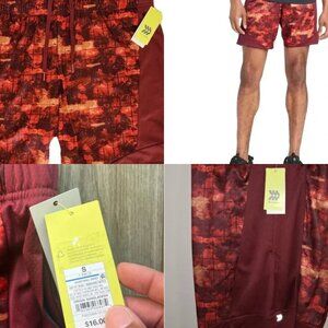 Youth Men's Athletic Shorts in Red and Black